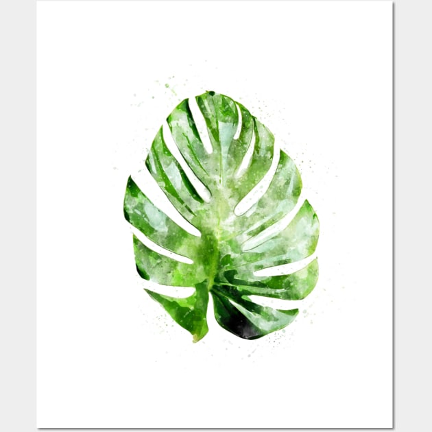 Monstera Watercolor Art Wall Art by Baron